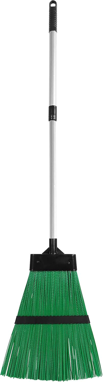 Superio Stiff Garden Broom, Synthetic Outdoor Corn Broom, Plastic Lawn Brush Great for Artificial Grass Telescopic Stiff Garden Broom : Health & Household
