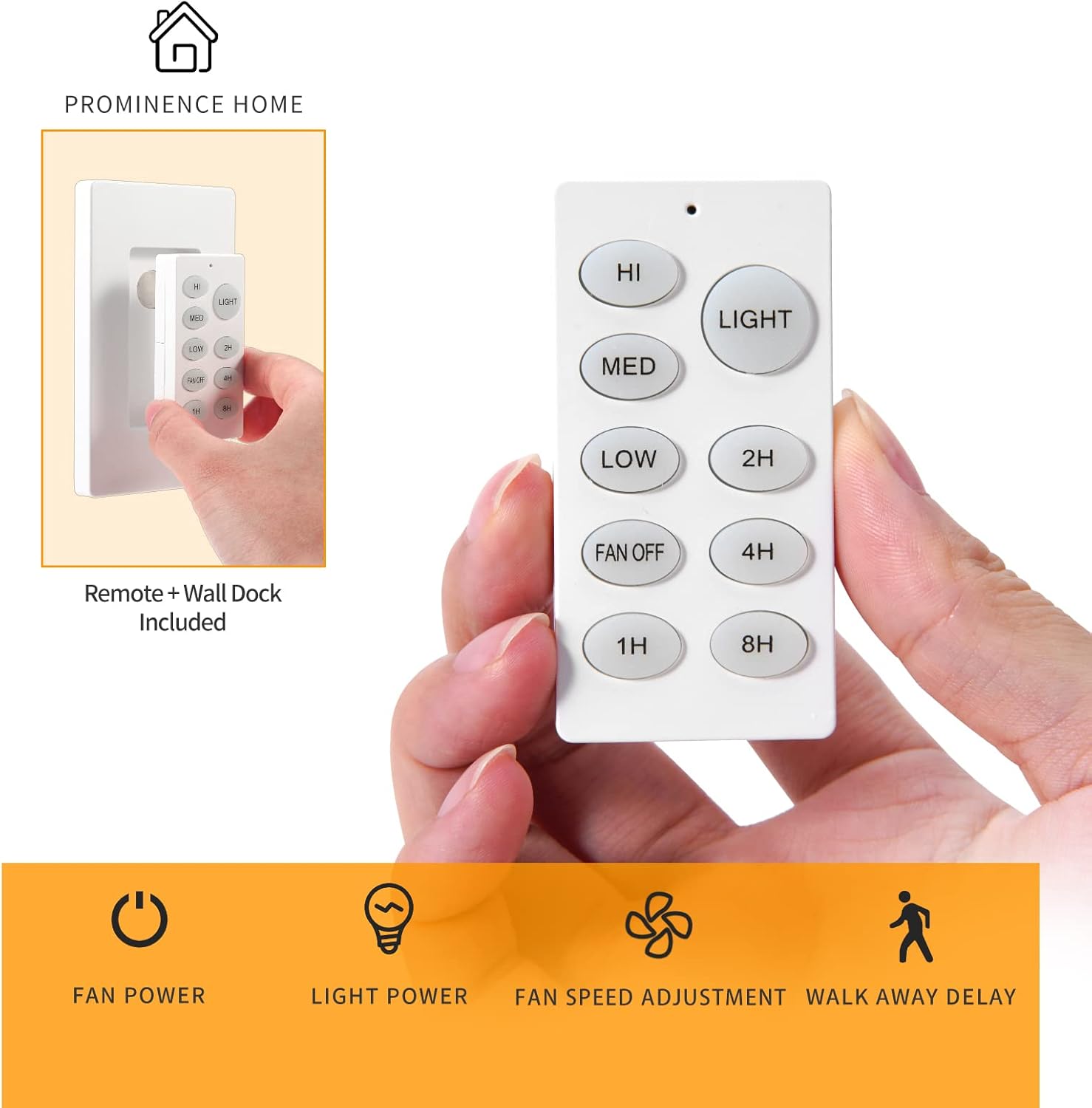 Universal Smart WiFi Ceiling Fan Remote Control Kit, Compatible with Alexa, Google Assistant and Smart Life App, No Hub Required Small Size WiFi KIT BY08-018-WIFI