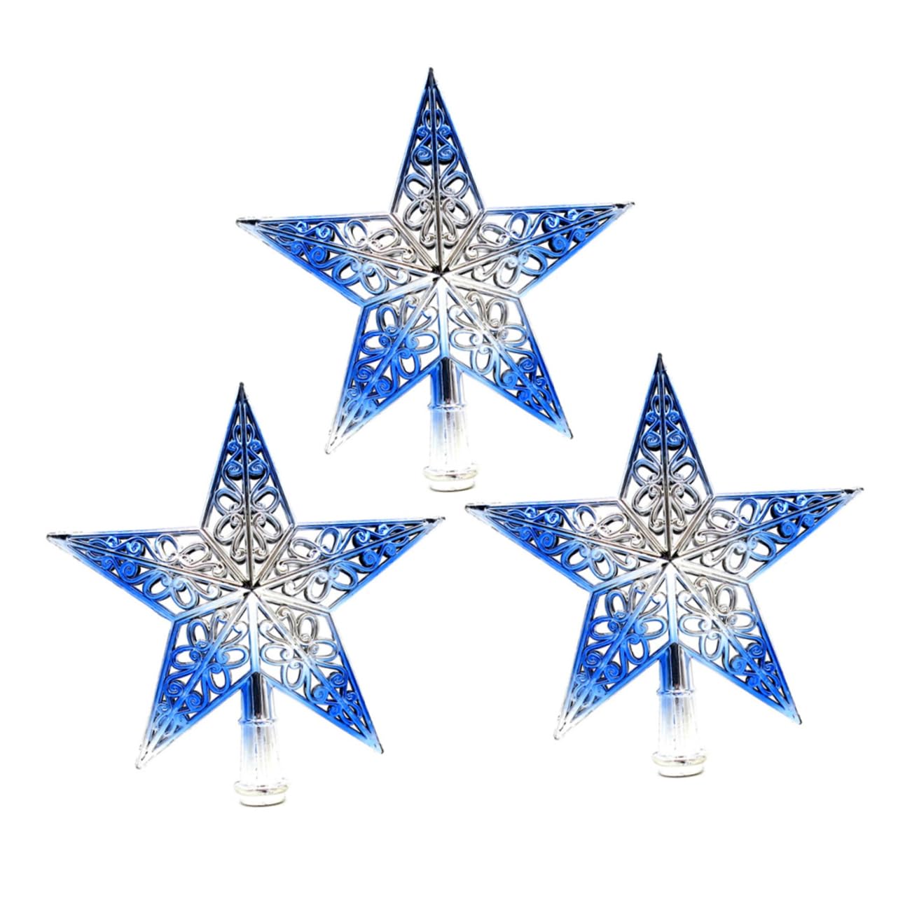 OUNONA 9 STK Weihnachtsbaum Stern Spitz Zulaufende Weihnachtsbaumspitze Christbaumspitze Stern Beleuchtet Urlaubsstern-Topper 3D-Sterne-baumspitze Baumwipfelschmuck