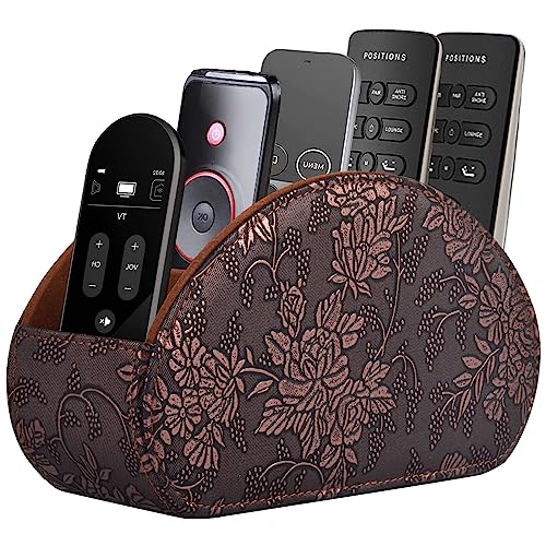 Support de télécommande en cuir pour télévision, table de chevet pour contrôleur, médias, courrier, calculatrice, téléphone portable et rangement de...