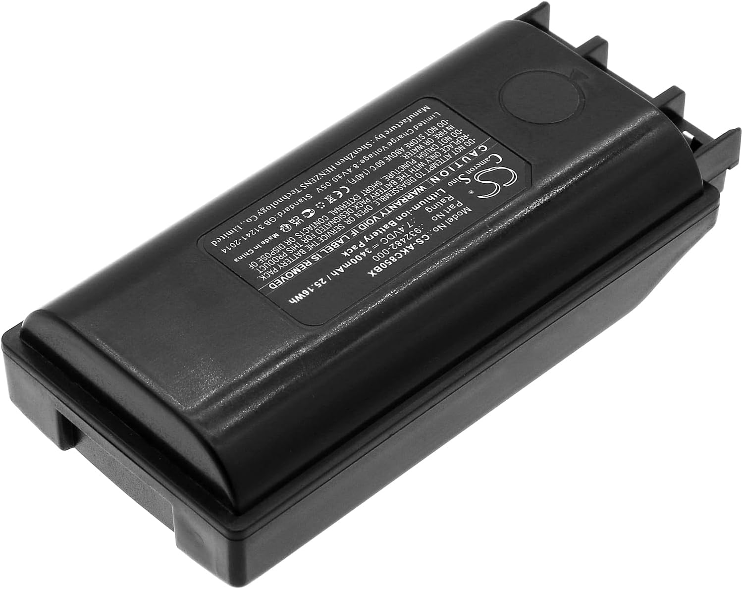 Cameron Sino Battery for Akerstroms BC85, BC85 Transmitters, BC95, M-200J, M-200J Transmitters, RMC31, RMC31 Transmitters, T-Rx200P PN: 365-2000, 928862-000, 932482-000 3400mAh