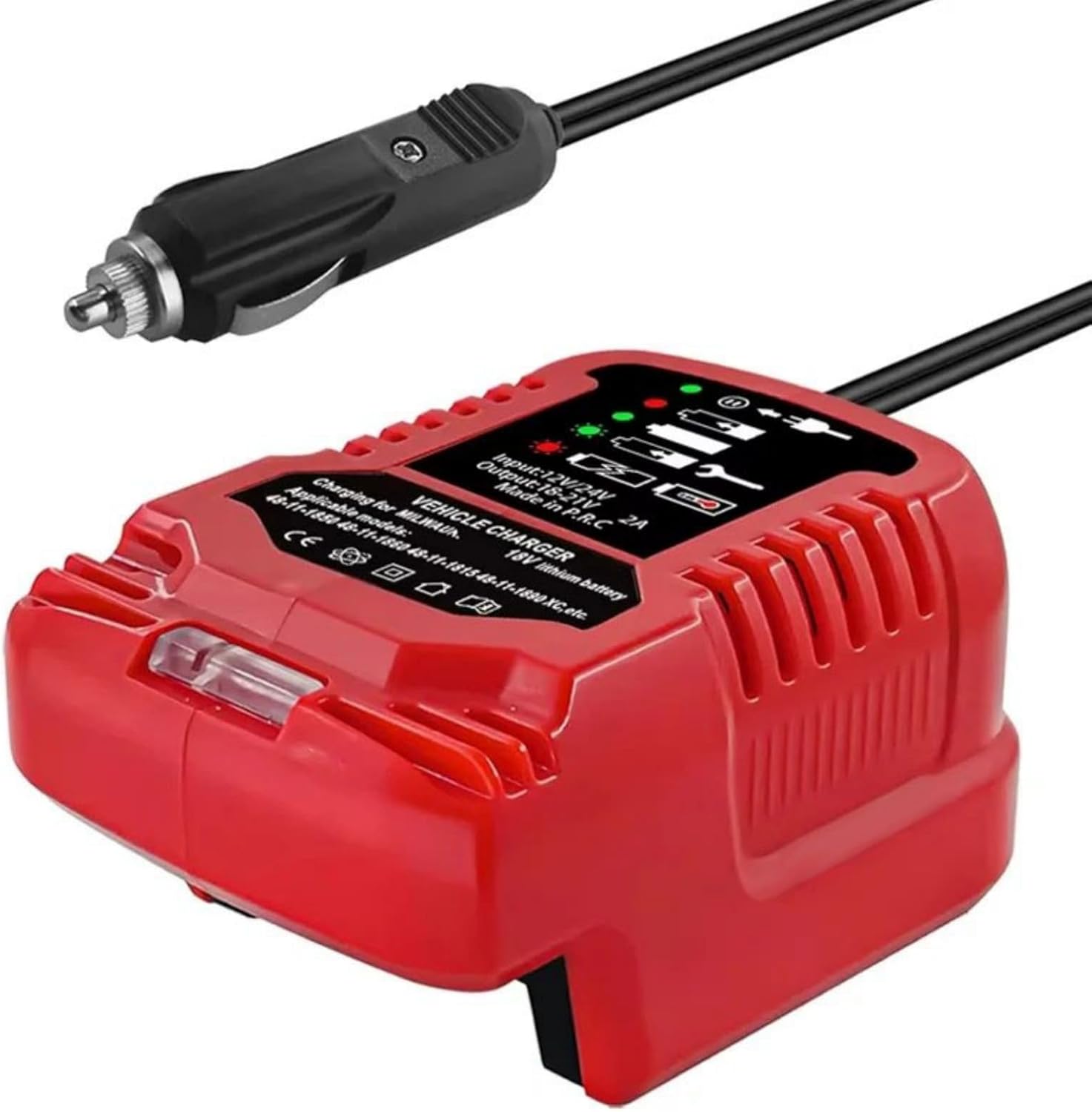 Mini Compact Car Charger Compatible with Einhell 18V Lithium Batteries, Portable Replacement Chargers with Cigarette Lighter Plug (Tools only, Batteries not Included)