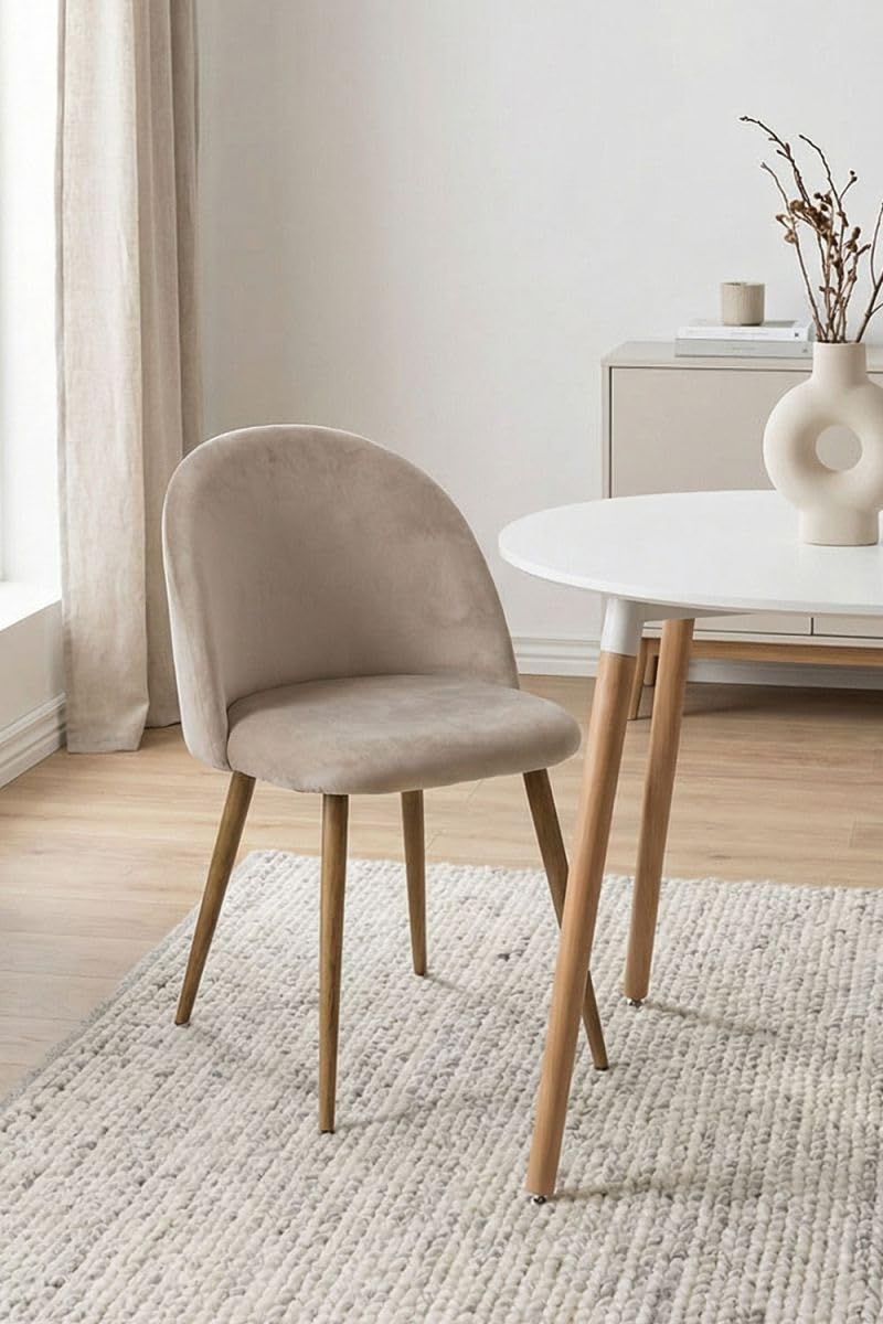 Regalos Miguel - Sillas Comedor - Silla Vint Terciopelo - Beige