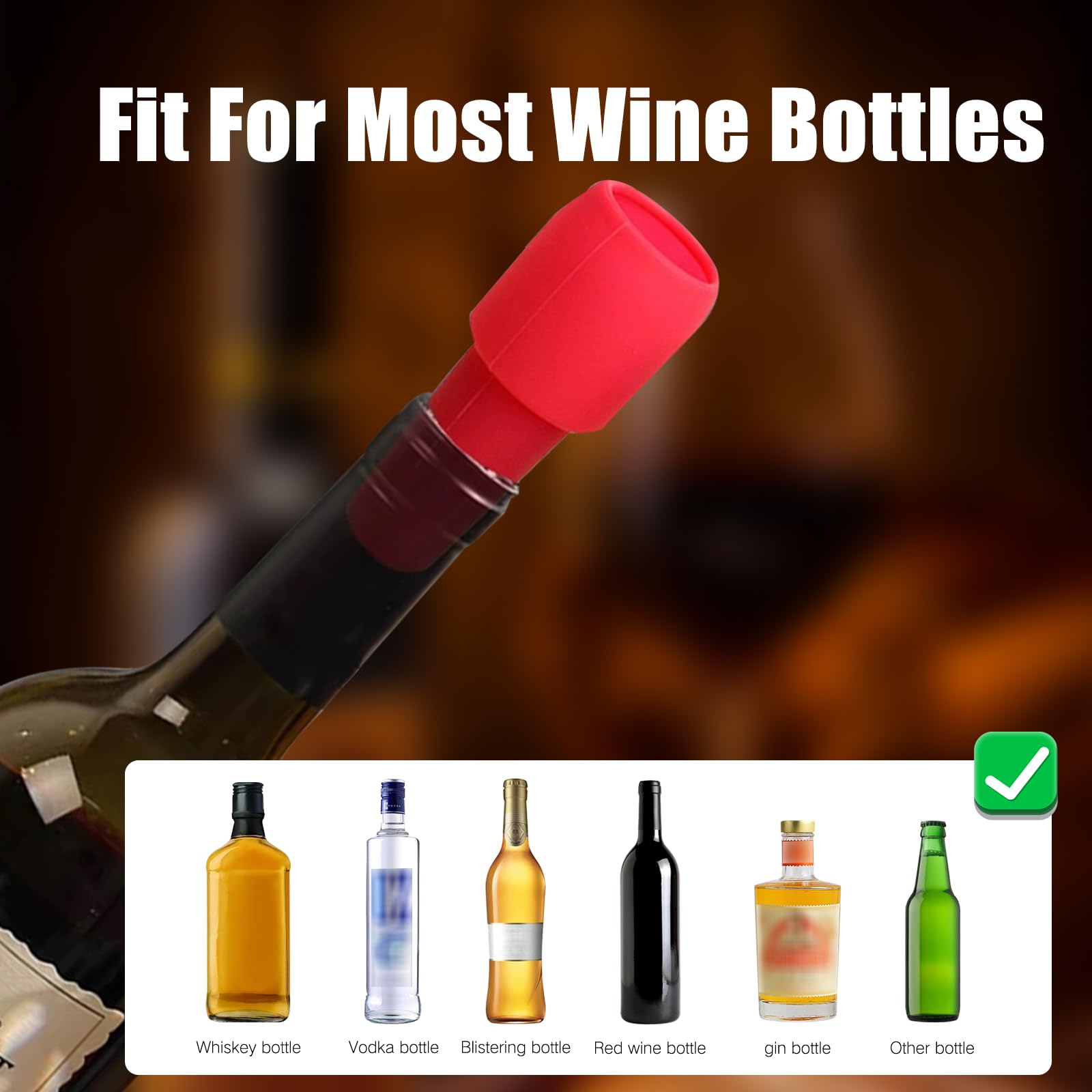 12 Tapones De Silicona Para Botellas De Vino, Cerveza, Champán - 6 Colores