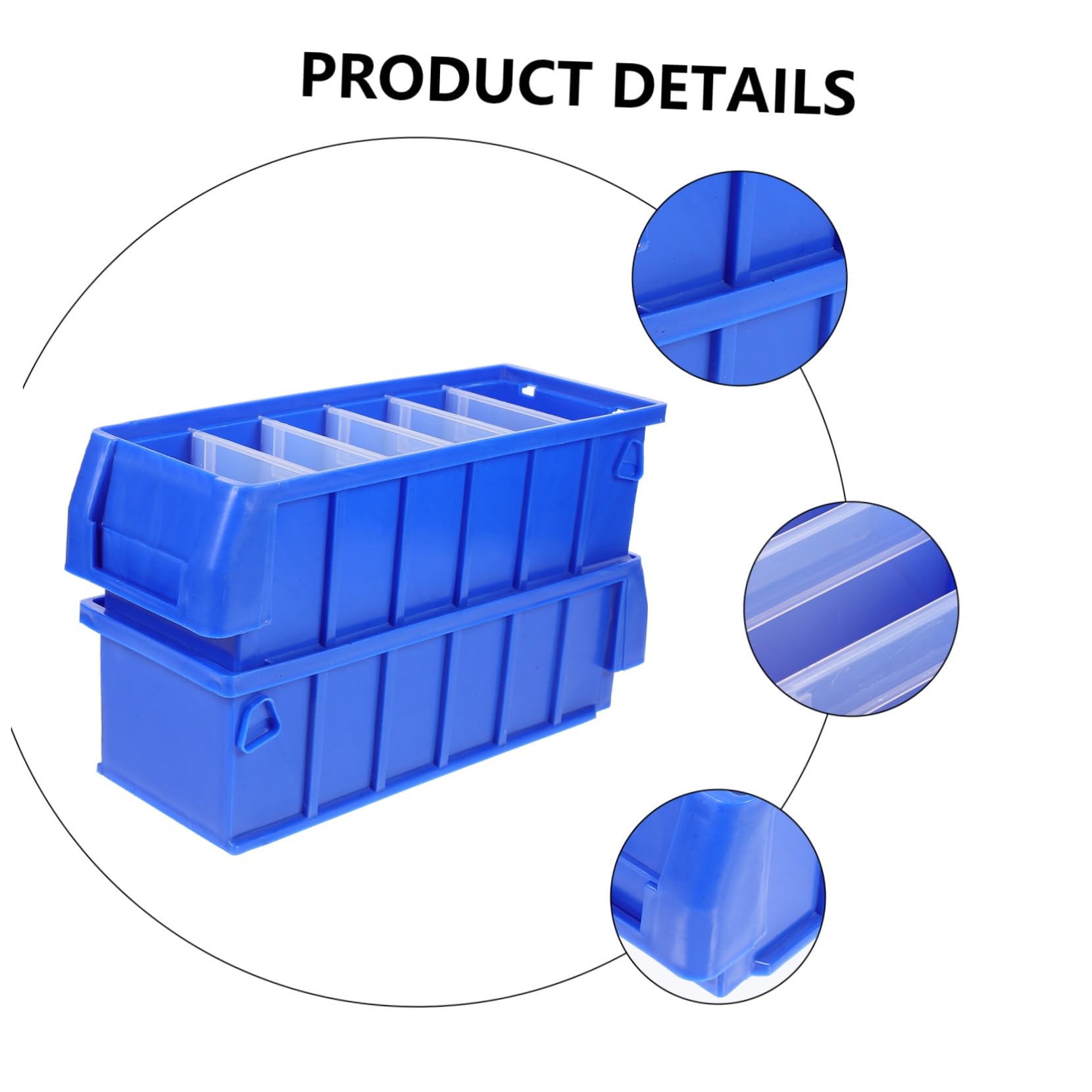 Angoily 2pezzi Scatola Di Immagazzinaggio Per Utensili Contenitore Per Viti e Componenti Organizer Per Officina e Garage Scatola Di Classificazione Con Separatori