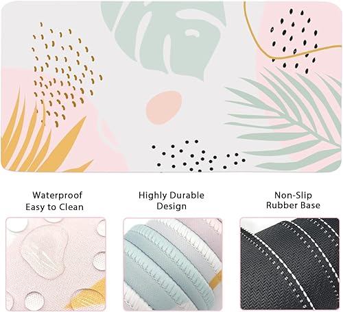 Miniatura 4 de Juego de alfombrillas de teclado y mouse, alfombrilla de mouse extendida + soporte de reposamuñecas para teclado, espuma viscoelástica ergonómica