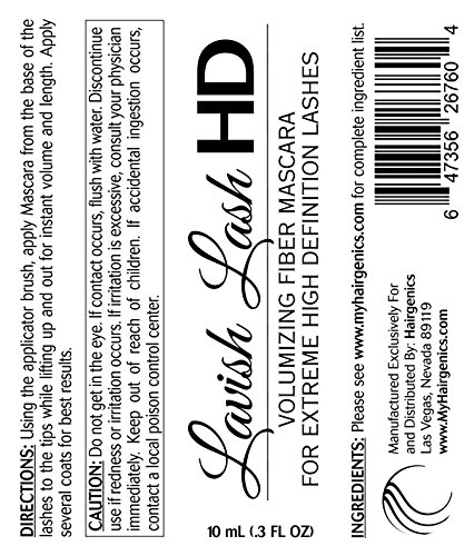 Lavish Lash HD by Hairgenics - Ultra-Premium Volumizing Fiber Mascara for Extreme High Definition Lashes. - Thumbnail 6