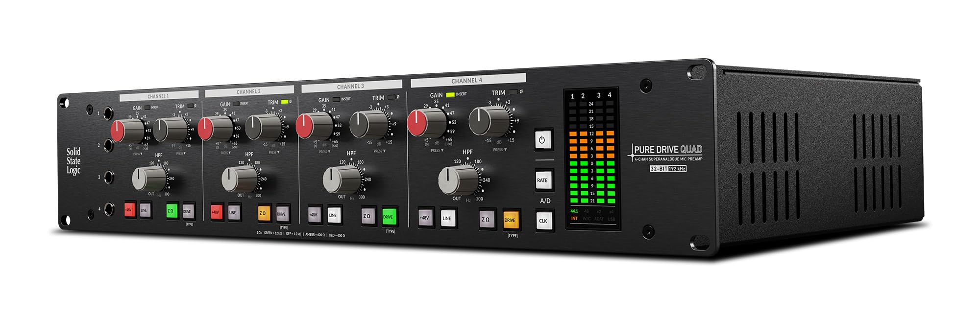 Solid State Logic Pré-microfone PureDrive Quad 4 Channel : Amazon
