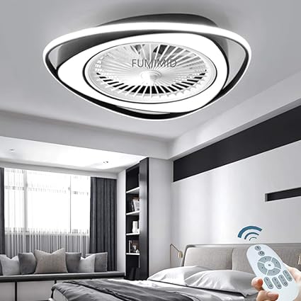 FUMIMID Ventilator Aan Het Plafond Lamp LED-Plafond Licht Verstelbare Windsnelheid Met Licht En Afstandsbediening Dimbare 38W Hedendaagse Plafondlamp Voor De Ruimte Van Slaapkamer Woonkamer Kinderen