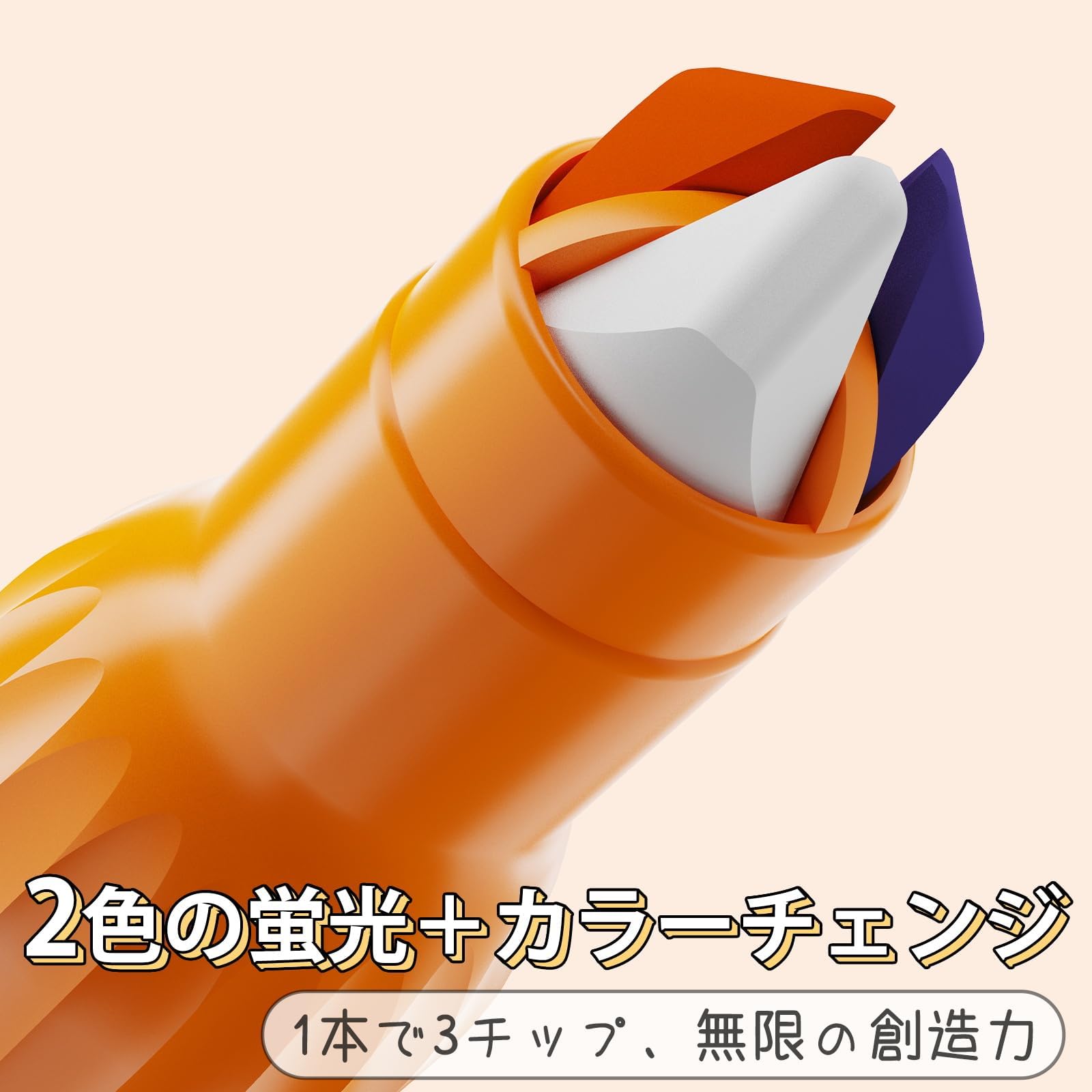 Amazon.co.jp: Zeallynx 3in1 蛍光マーカーペンセット 水性ペン 1本2色