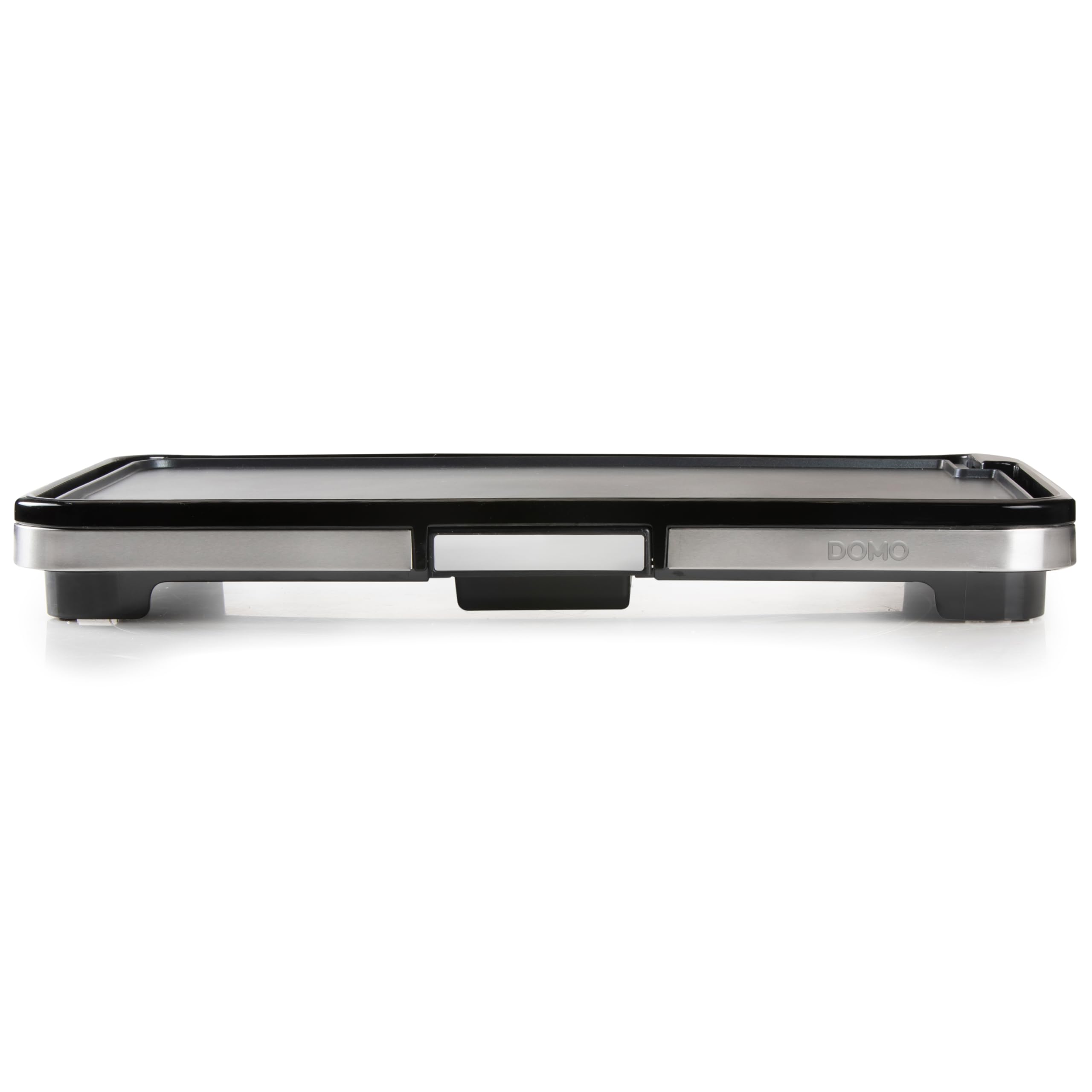 DOMO DO9263G Electric Grill Plate XXL - Plancha-Grill 55 cm - Herausnehmbares Auffangschälchen - 2200 W - Teppanyaki - Schwarz/Silber