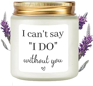 LAMIVEENLA Bridesmaid Gifts Scented Candle Lavender - Funny Matron of Honor Gifts for Bridesmaids Matron of Honor Proposal Gift Maid of Honour Proposal Gift Soy Candle 4oz