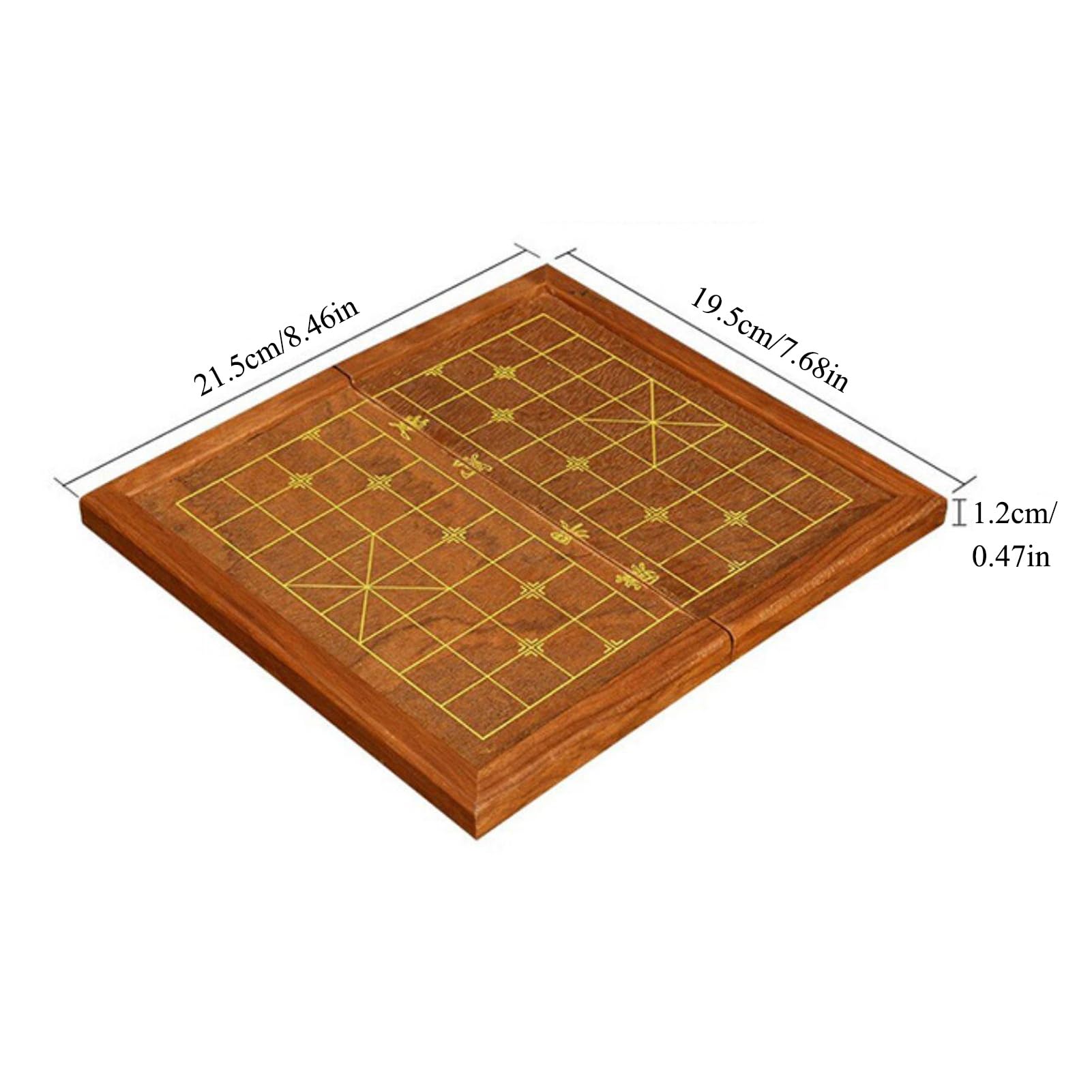 Juego de ajedrez Chino Xiangqi con Tablero de Chapa Plegable y Piezas acrílicas, Juegos de Mesa de Estrategia de Viaje portátiles for 2 Jugadores