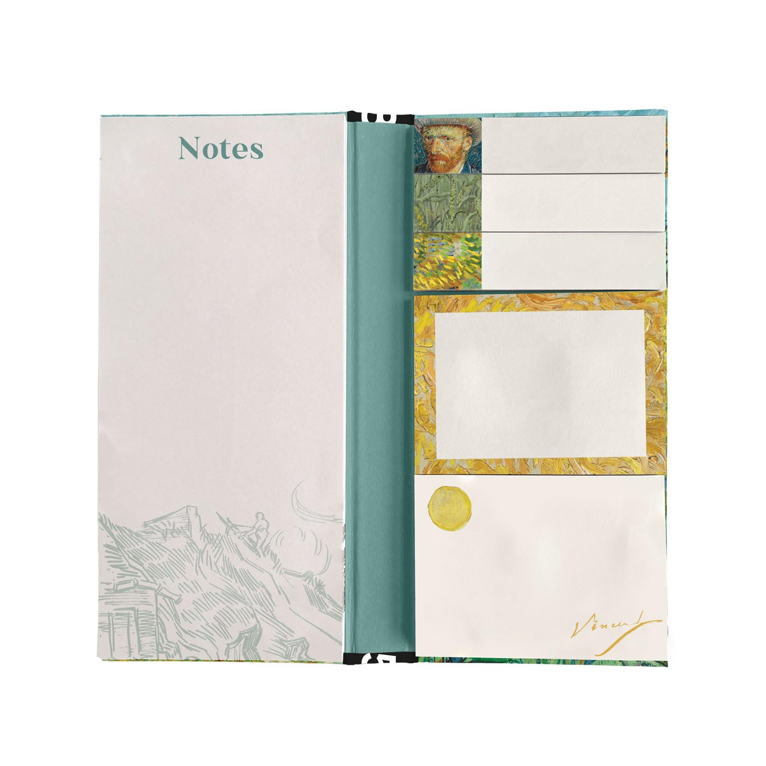 Grupo Erik Sticky Notes Set - Van Gogh, Multicolour