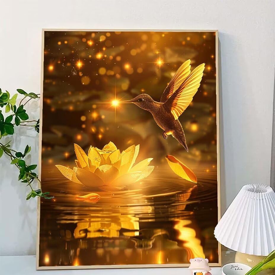 Pintar por numeros adultos colibri manualidades cuadros con numeros lienzo 100x130cm DIY 2