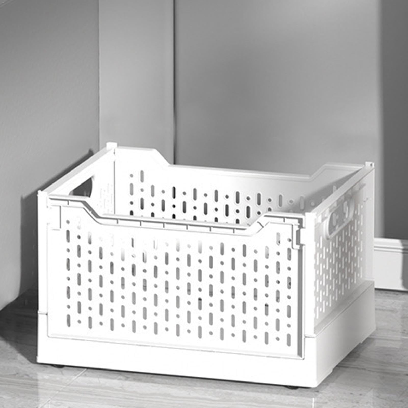 Panier à roulettes, panier à roulettes portable, panier de rangement sous le lit, panier métallique sur roulettes, 28 x 29 x 38,5 cm, blanc, gris, bac de rangement pour dortoir d'étudiant,