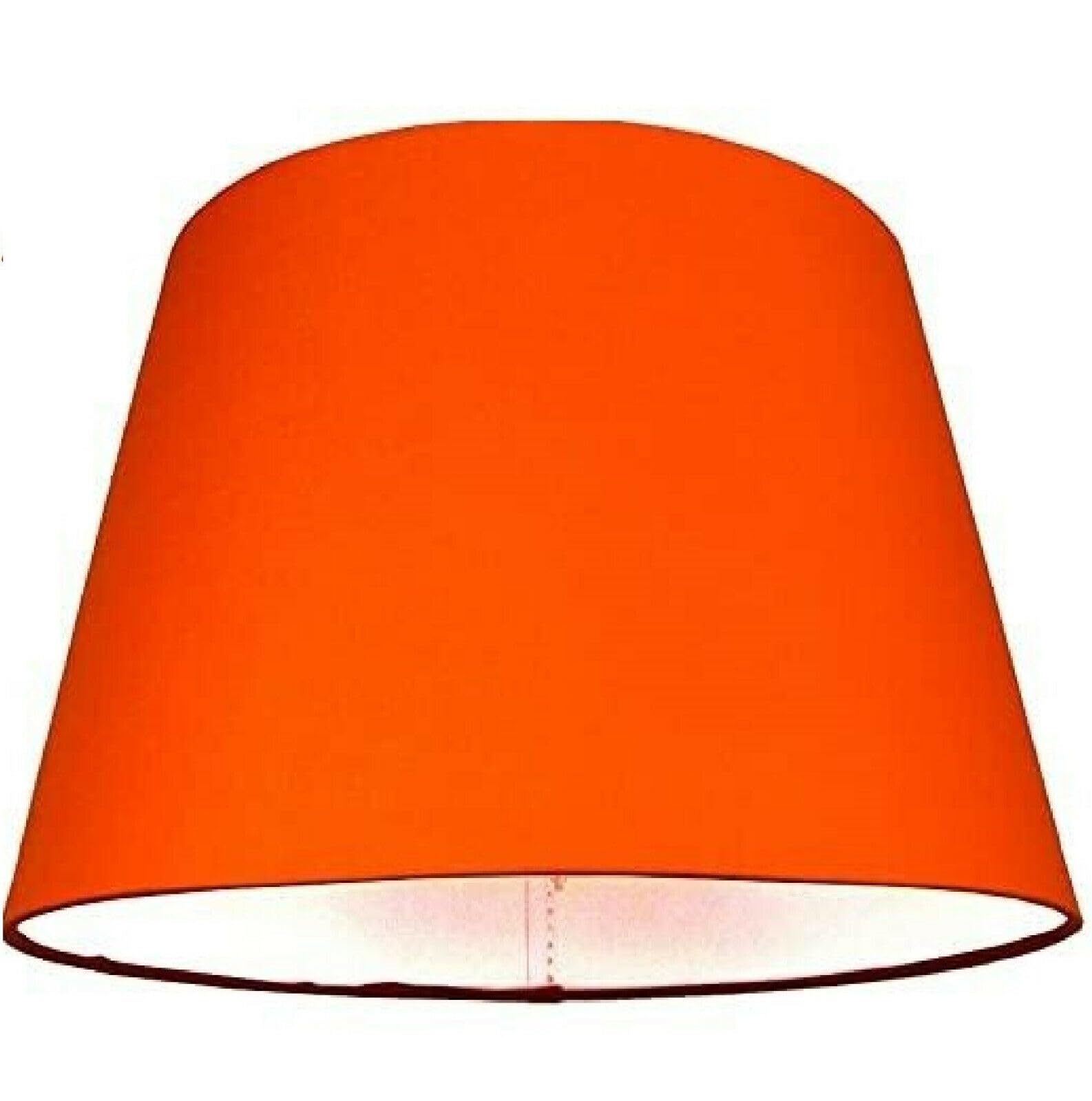 Cotton Drum Shade Vintage Tapered Fabric Easy Fit Table Lamp & Ceiling Pendant Light Shade (12" (30cm), Burnt Orange) — image 1
