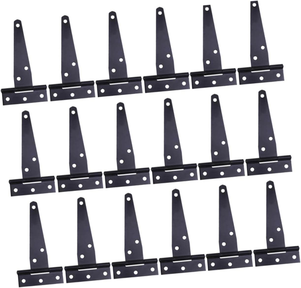 24PCS 4-Inch T Shaped Hinges Heavy Duty Triangular Gate Hinges for Doors and Sheds Black for Home and Store Use