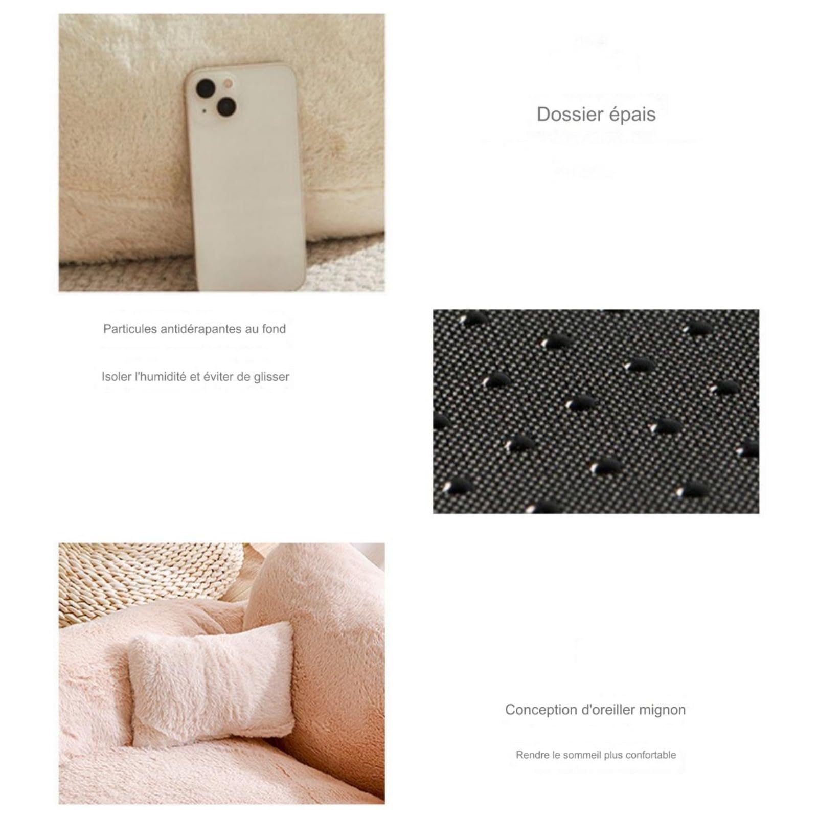 Sofá y Sillón para Perro, Sofá para Perro, Sofá para Gato, Sofá Cama Suave y Calmante Sofá Sofá para Mascotas con Extraíble y Lavable