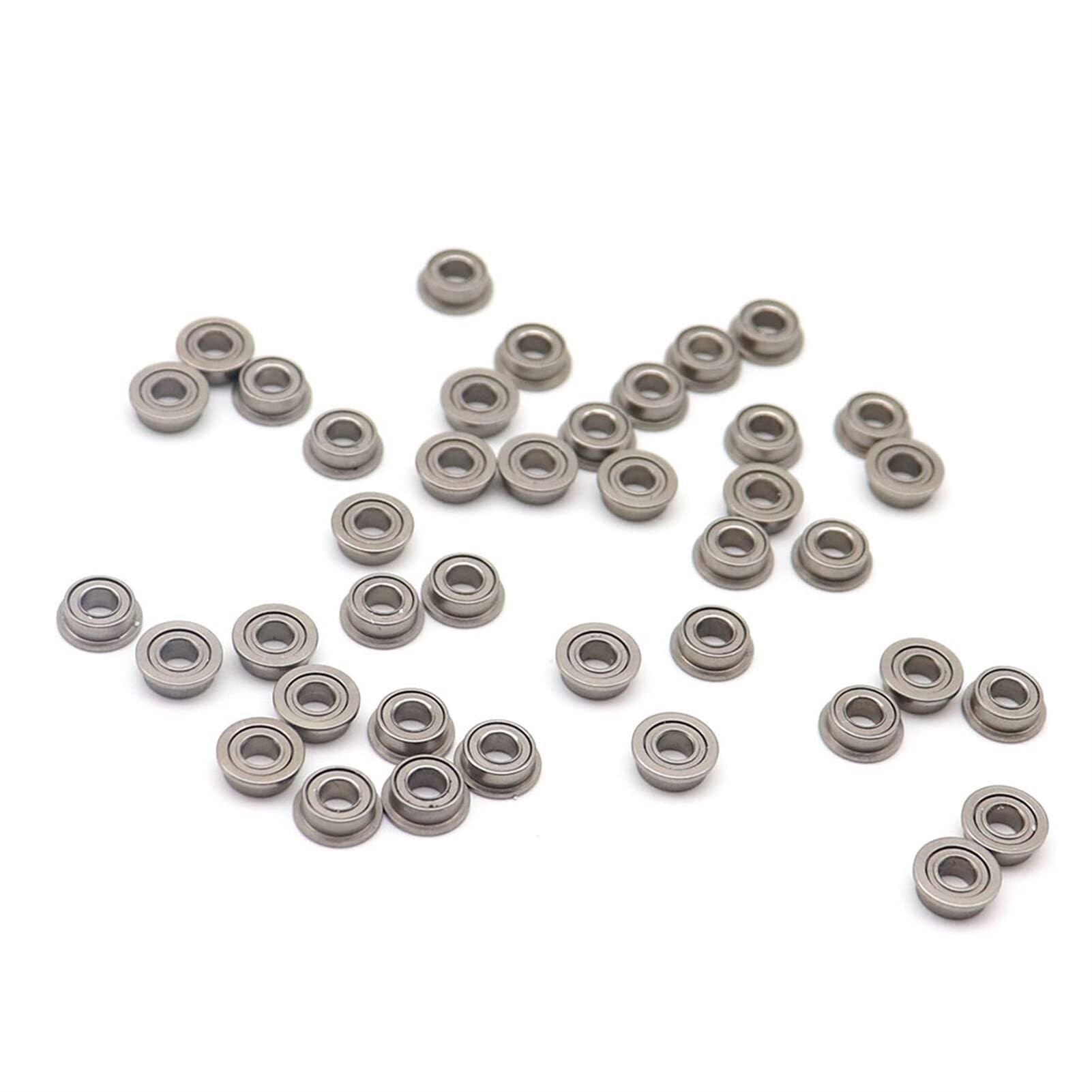 Rollenlager, Hinterradlager, 50 Stück, MF52ZZ, MF62ZZ, MF63ZZ, MF74ZZ, MF83ZZ, MF84ZZ bis MF148ZZ, Miniatur-Flanschlager, dünnwandige, metallgeschirmte Flanschlager, Lagerdichtungen(MF115ZZ 5x11x4)