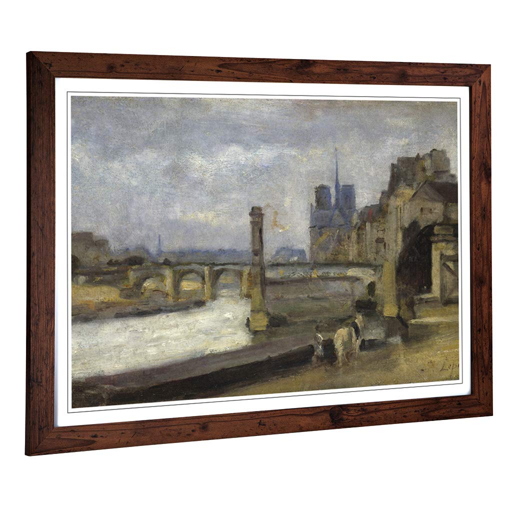 Big Box Art Framed Print of Stanislas Lepine Tournelle Paris Design | Wall Art Picture | Home Decor for Kitchen, Living Room, Bedroom, Hallway, Walnut, A2 / 24.5x18 Inch / 62x45cm