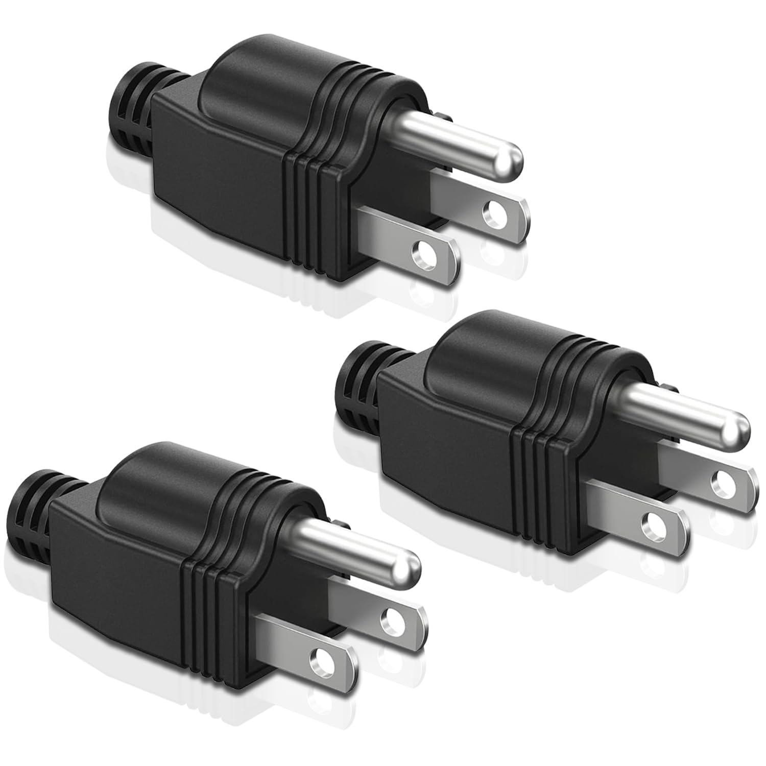 Photo 1 of wtyixs Straight Blade Male Replacement Plug - 3 Pack
