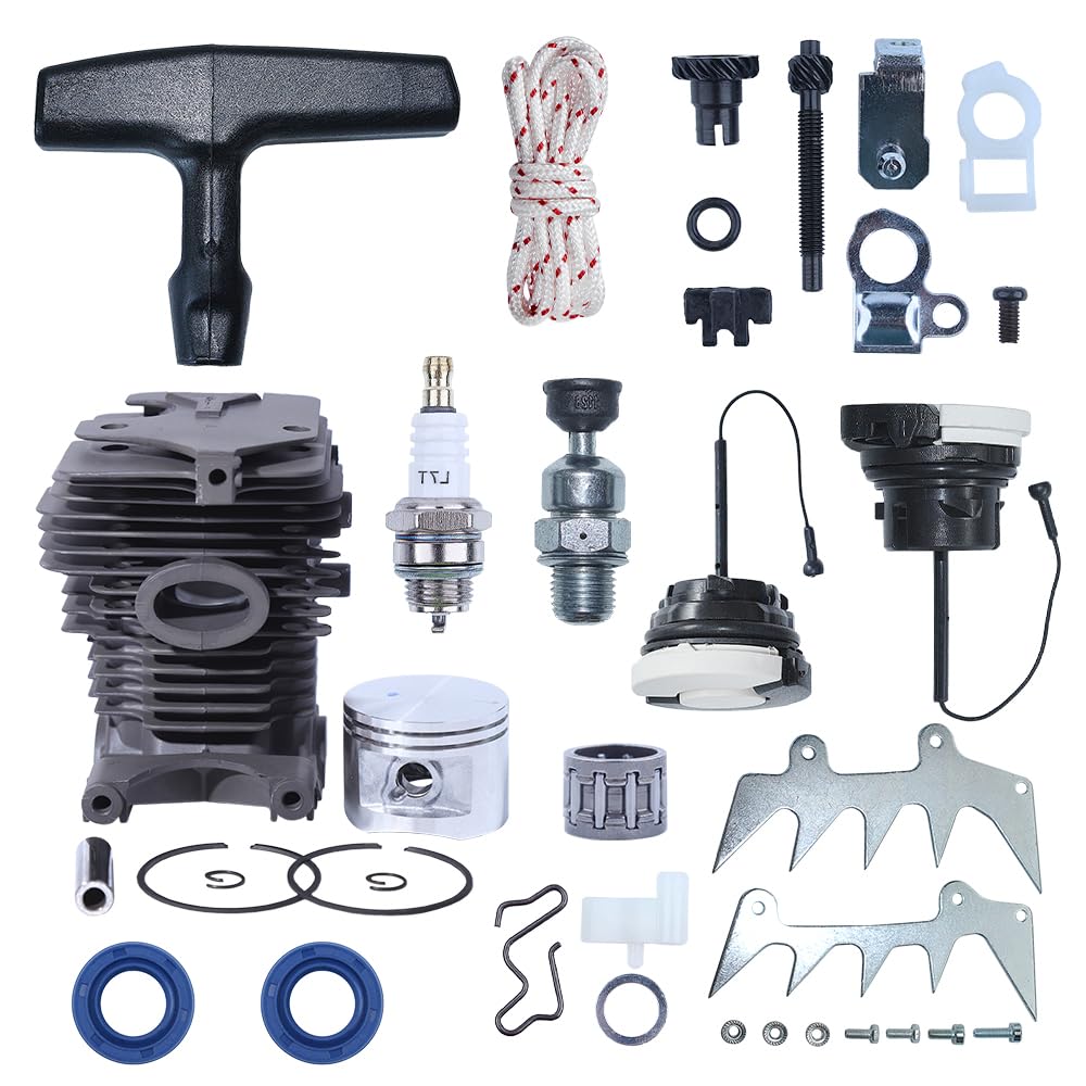 Kit de Ajuste de púas de Arranque Dg de pistón de Cilindro de 46mm for Motosierra Stih MS280 MS270 MS 270 280, Kit de trinquete de Arranque con Tapa de Gas