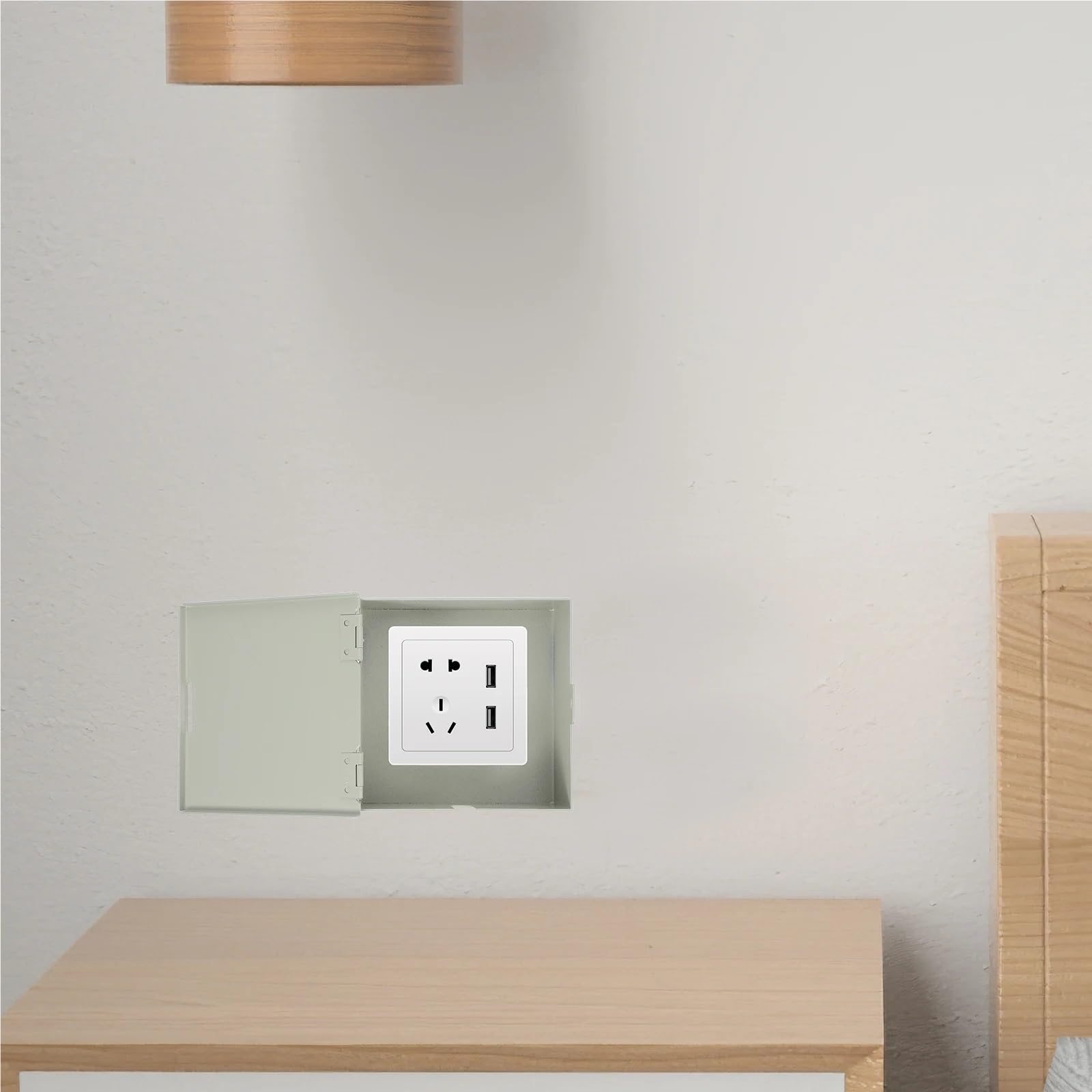 Cubierta de enchufe de pared con cerradura de 4.8 x 4.7 x 2.8 pulgadas, funda protectora resistente al agua para el hogar, oficina, seguridad