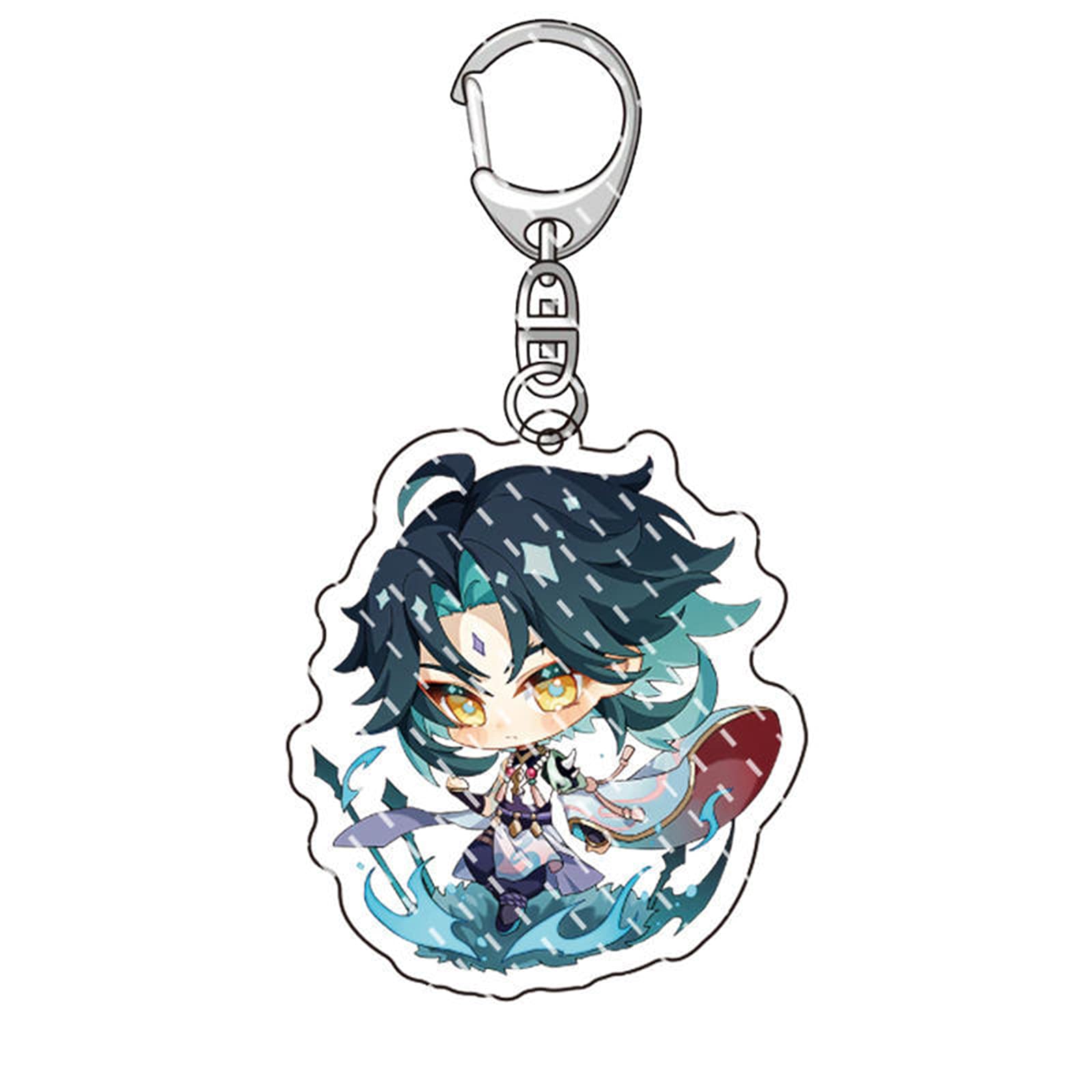 RainteamAcrylic Animation Keychain, Genshin Impact Key Ring,Collection for Fans(Xiao)