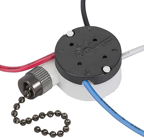 Miniatura 8 de Bsentster ZE-208s E89885 - Interruptor de ventilador de techo de 3 velocidades con 4 cables preinstalados para ventiladores de techo, lámparas de