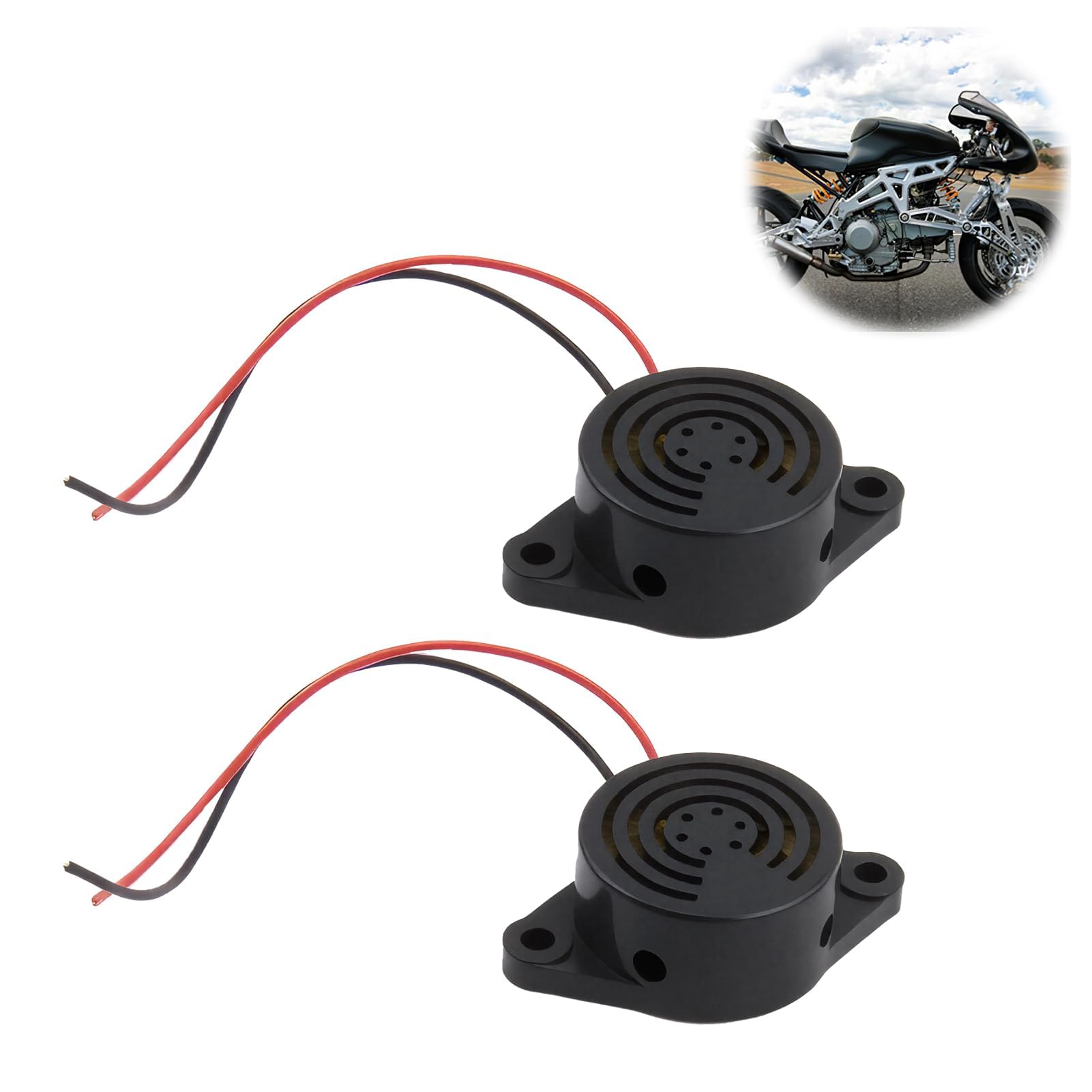 Cicalino Elettronico DC 3-24 V 95 dB Mini Buzzer per Auto Moto Camper Barca 2 Pezzi