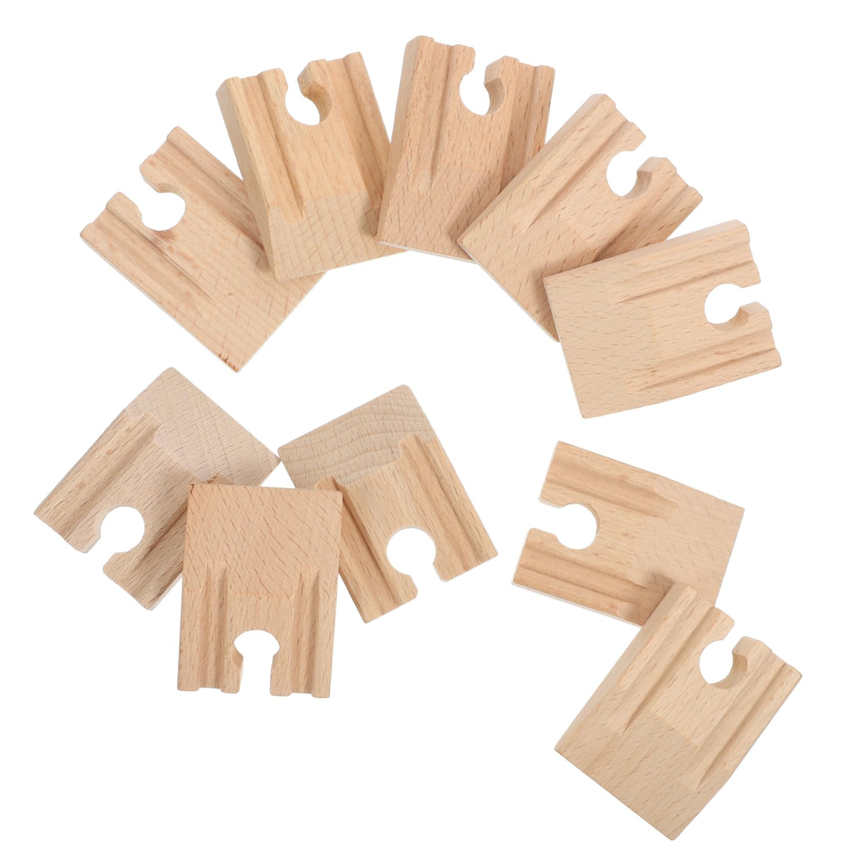 TOYANDONA 40pezzi Piste Concave Legno Per Treni Accessori Educativi Per Espansione Ferroviaria Design Compatto e Facile Da Usare
