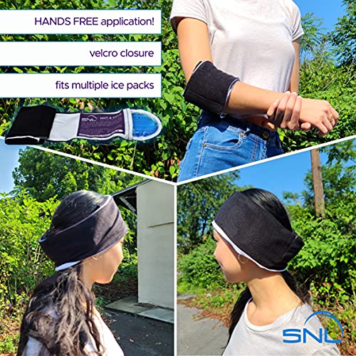 SNL Quality Hot & Ice Packs [6 Gel Packs], Reusable, Round, Soft Fabric Backing, for Breastfeeding, Pain Relief, First Aid - Includes: Wrap Sleeve for Hands-Free Application, Storage Bag - Thumbnail 3