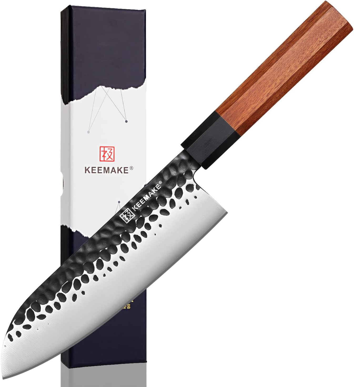 KEEMAKESantoku Knife 7 inch Professional Chef Knife with 7Cr17 Stainless Steel Kitchen Knife