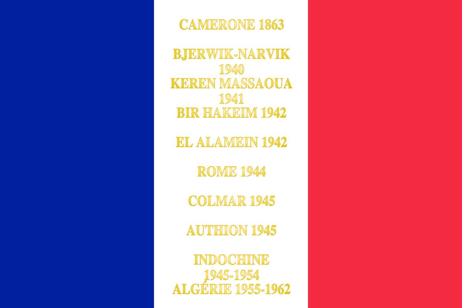 Drapeau 13e demi-brigade de Légion grand modèle aux finitions haut de gamme