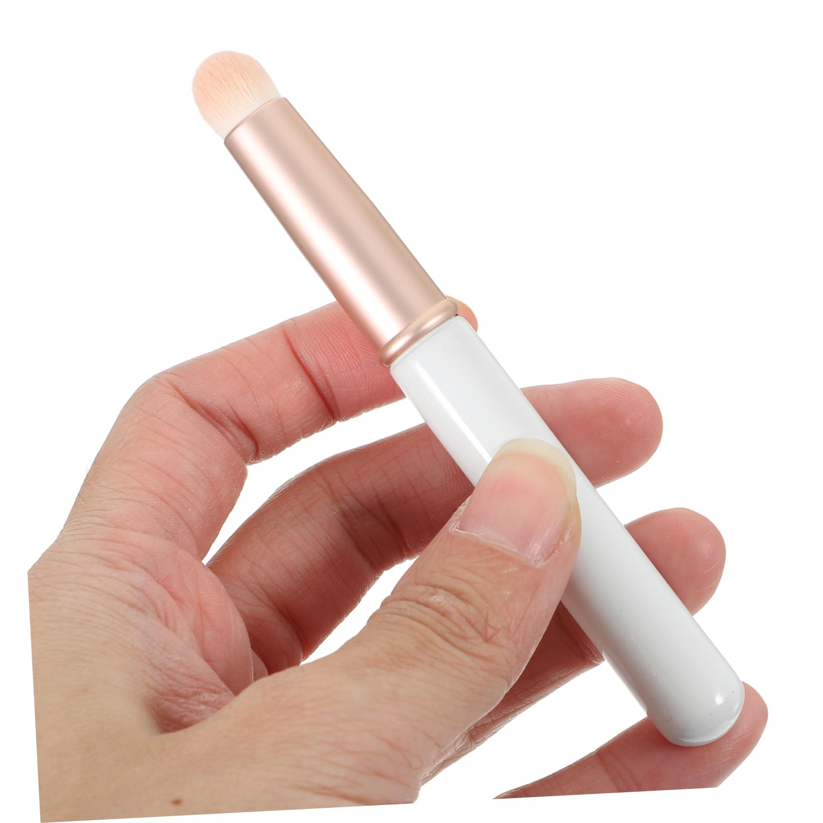 TOVINANNA 2pcs Compact Lipstick Brush Set for Women Portable Lip Makeup Tool Lip Gloss Applicators Cover