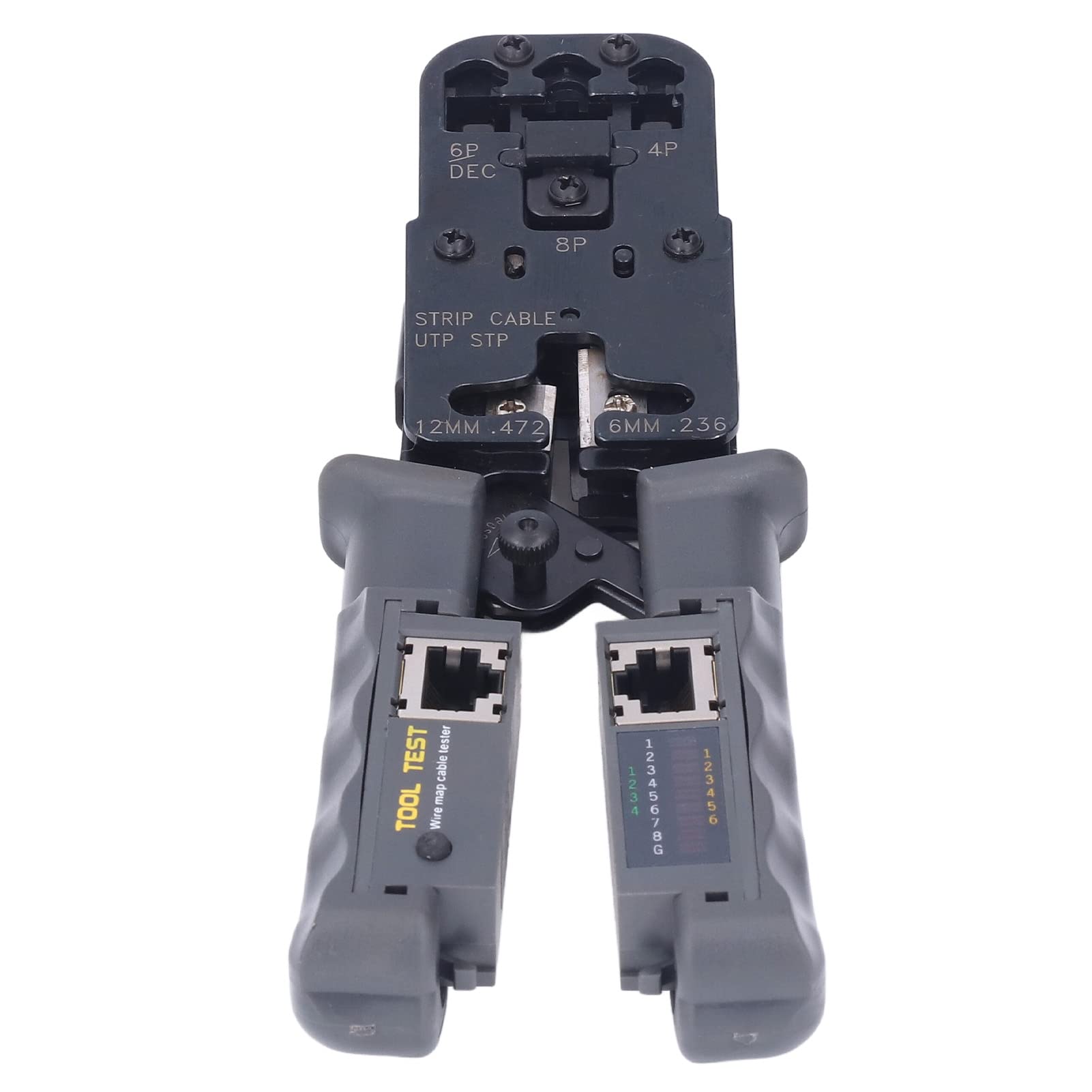 Pince à sertir pince à dénuder à cliquet, outil de sertissage RJ45, Cor avec poignée pour 8P 6P 4P, base d'outil en métal laminé pour l'insertion de câble réseau
