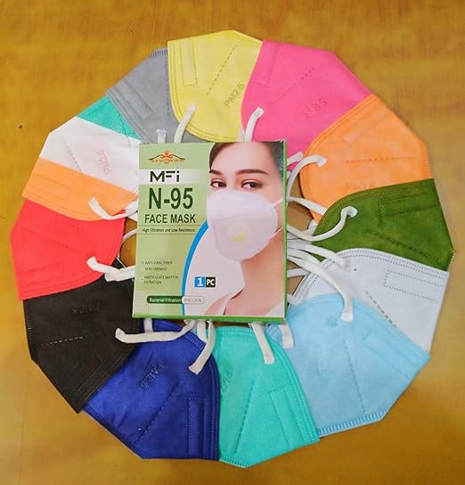 N95 Face Mask different colors reusable and washable stylish elastic ear loop and attractive