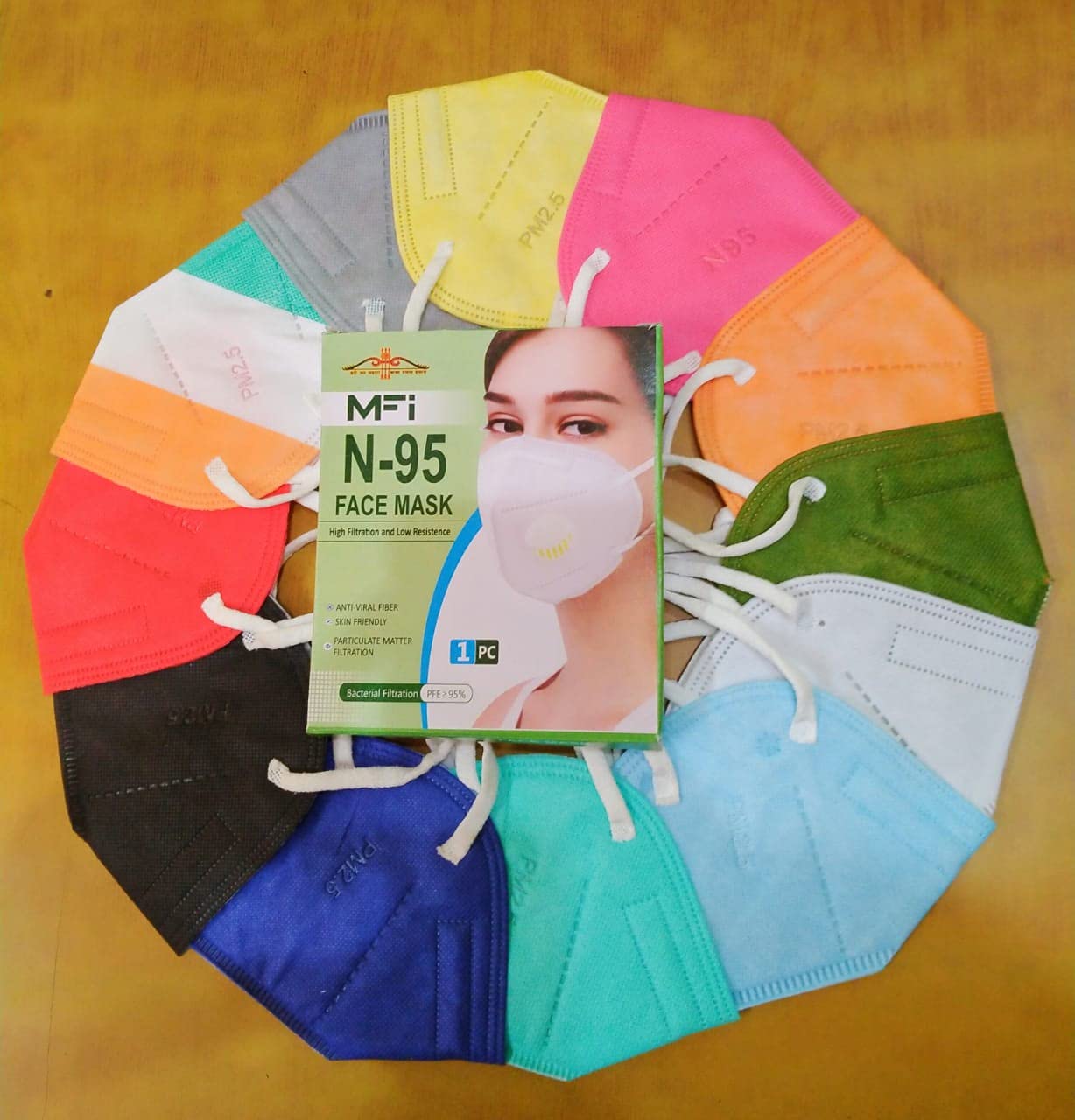N95 Face Mask different colors reusable and washable stylish elastic ear loop and attractive-image-5