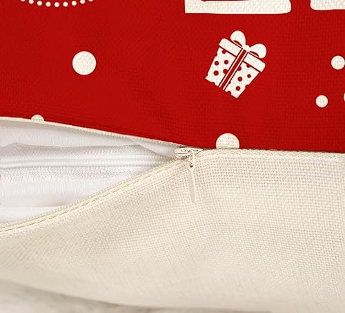 Miniatura 7 de 4TH Emotion Buffalo Check - Juego de 4 fundas de almohada navideñas de 16 x 16 pulgadas, decoración de Navidad de granja, camión, corona de acebo,