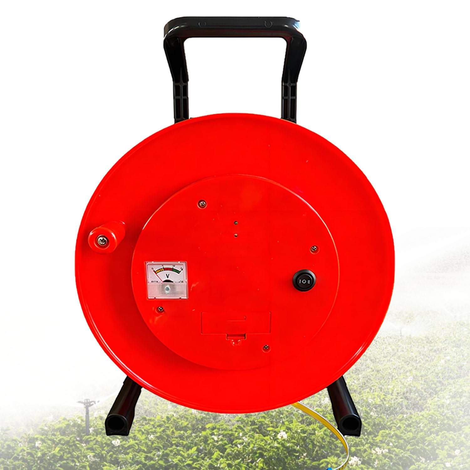DUMIPME Steel Tape Groundwater Level Indicator, Audible Visual Alert Borehole Depth Gauge Portable Reel Design for Hydrological Observation 300m(984ft)