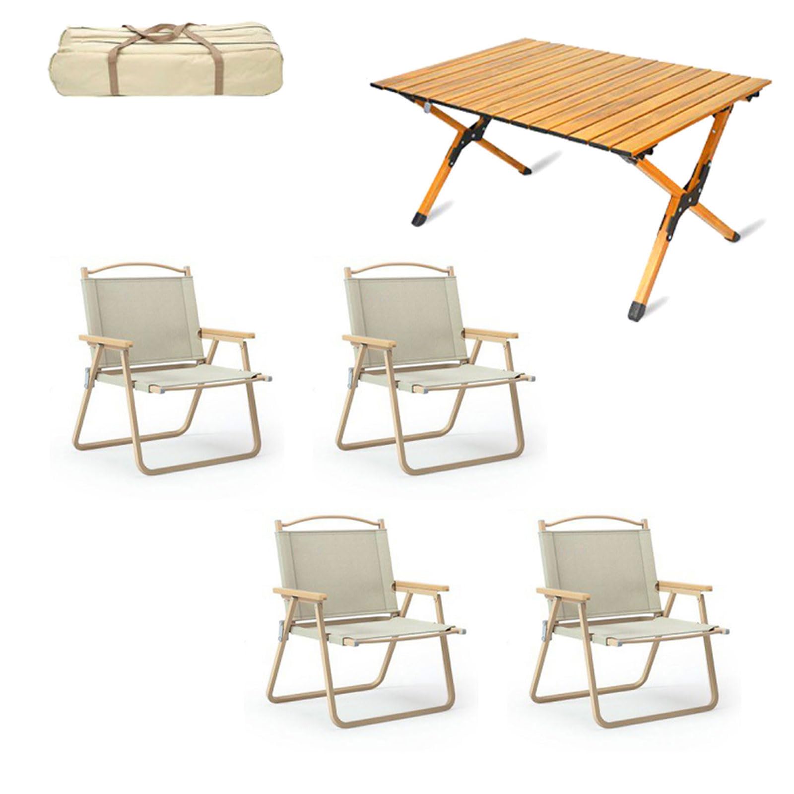 Chaises de camping pliantes lot de 5 pour barbecue de jardin et pique-nique