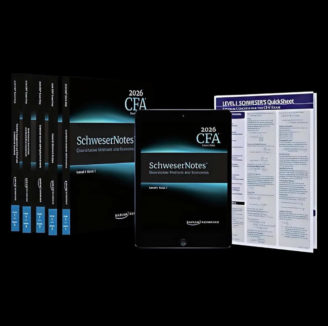 Buy 2026 CFA Level 1 Study Notes by KPLN SCHW | 4 Syllabus Guides
