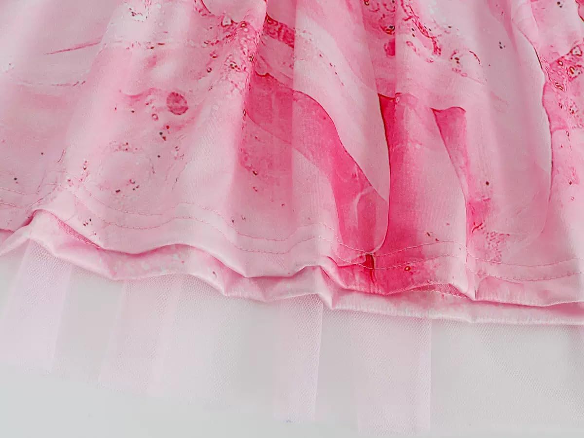 10 Pcs Halloween Black Witch Costume for Girls Pink Dress for Kids - Image 6