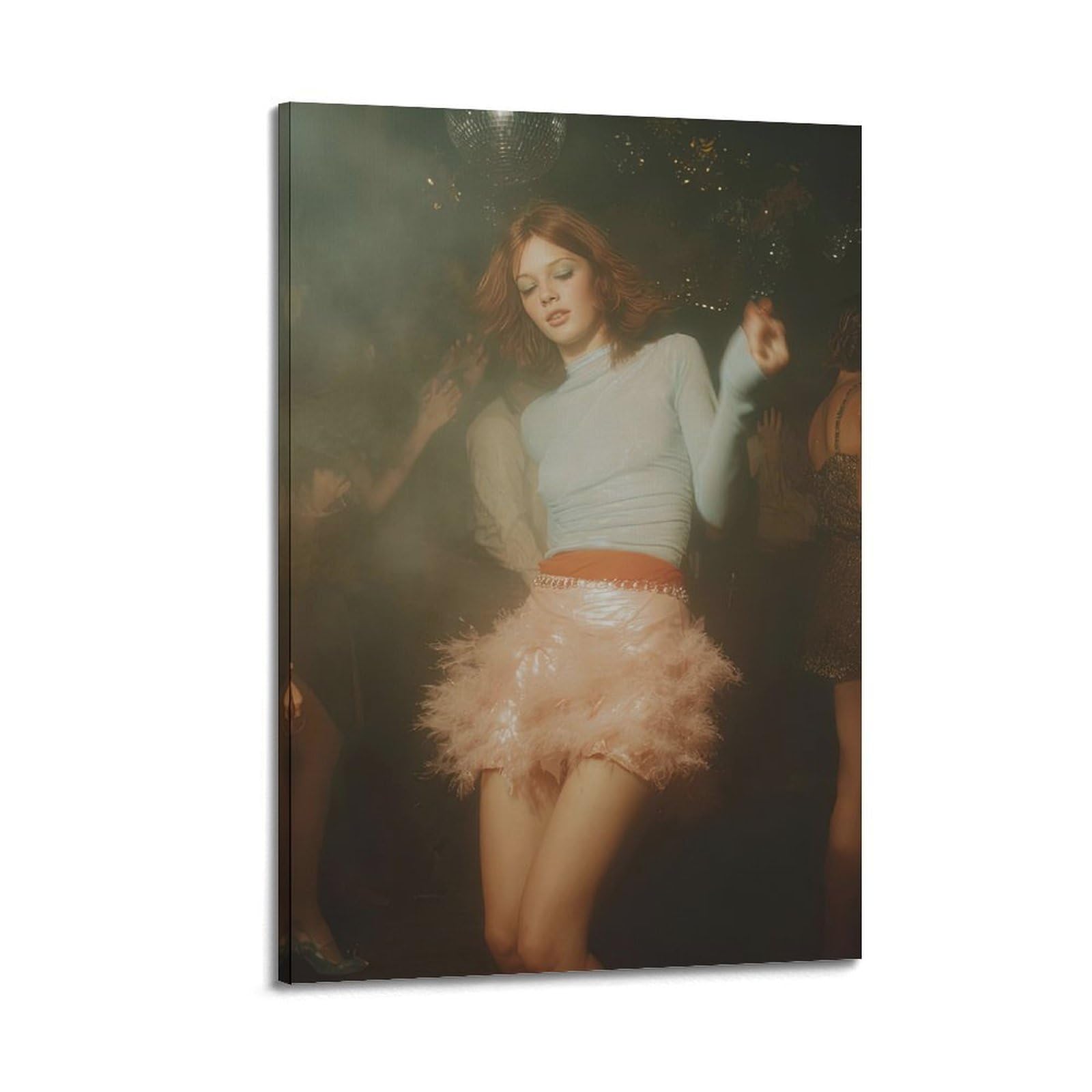 OKAHYS Vintage Beautiful Girl Poster Dancing Girl at The Prom Decorative Painting Canvas Wall Artworks Picture 24x36inch(60x90cm)