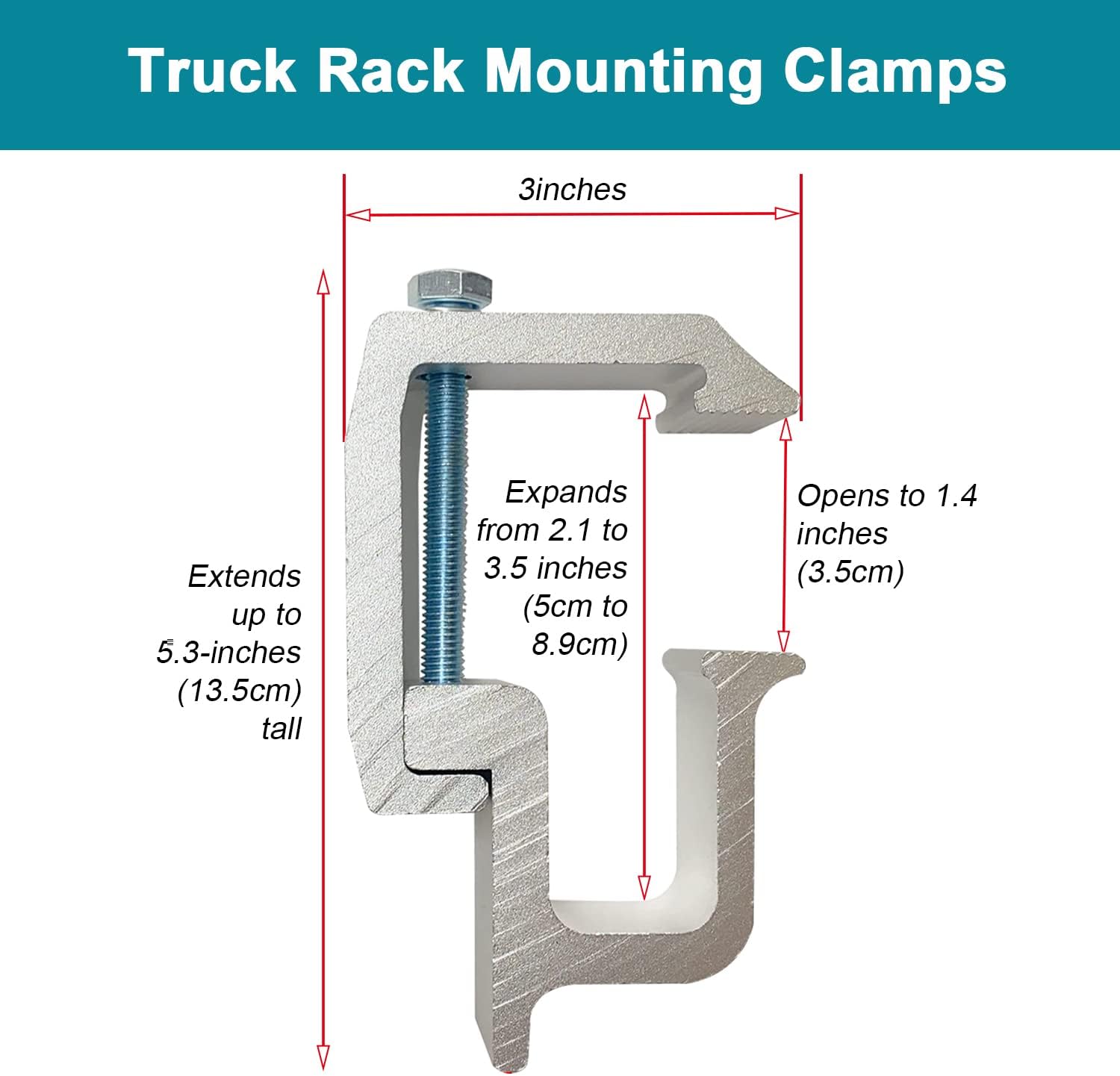 Buy Mounting Clamps Truck Cap Topper Camper Shell Heavy Duty Aluminum 6