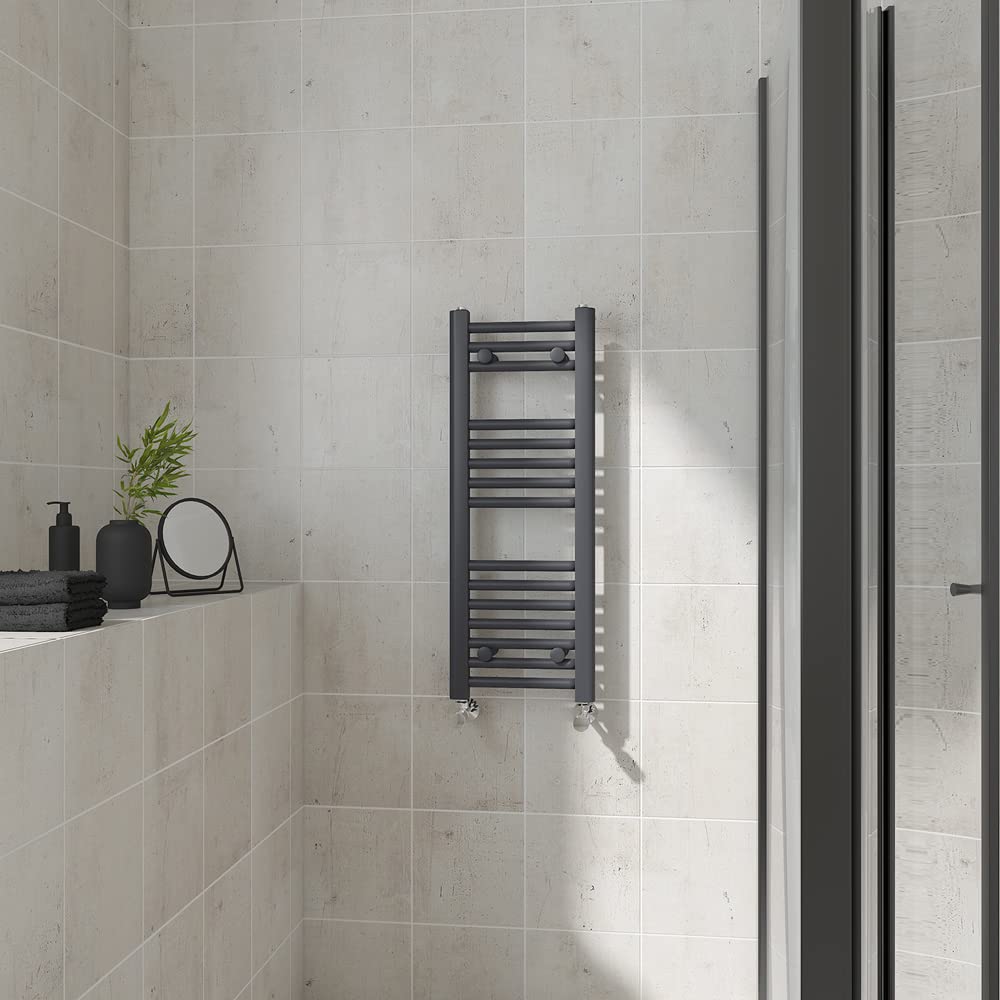 Warmehaus Straight Heated Towel Rail Anthracite Radiator 800x300mm