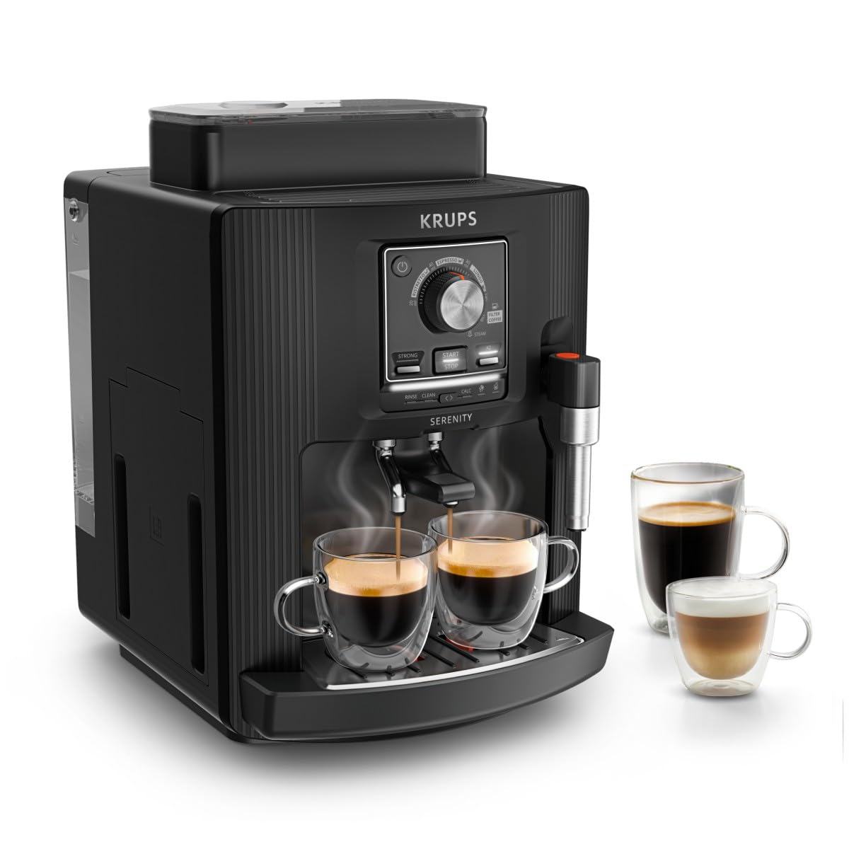 KRUPS Cafetera Serenity 1450W 15 Bar Negra - EA4008E0