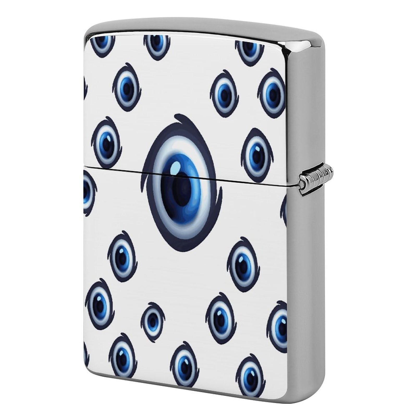 Btcowzrv Style Evil Eyes Metal Lighter Case Sleeve Cover Holder