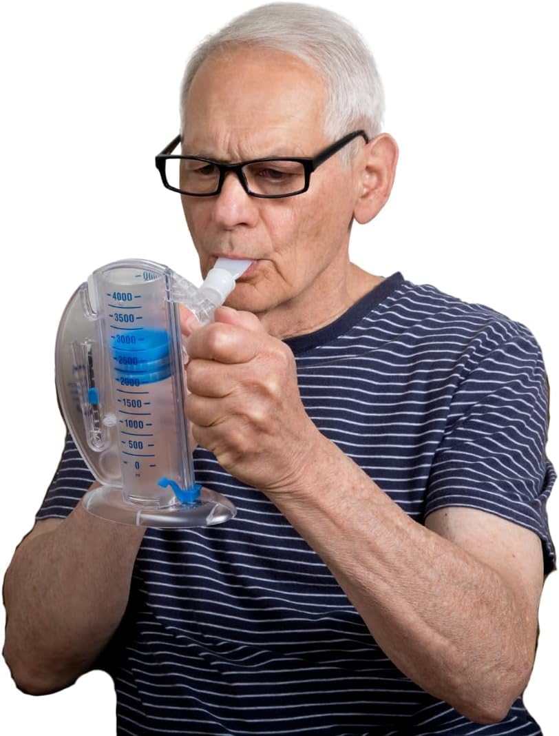 The Oxygen Store Appareil de respiration profonde | Surveille la thérapie respiratoire profonde | Augmente la capacité pulmonaire | Réduit l'essoufflement et le mucus sur les poumons | Capacité